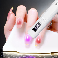 Mini lampe à ongles LED UV rechargeable 3W et séchoir. Portable sans fil, minuterie 60s/120s, plastique-utilisation à domicile/salon.