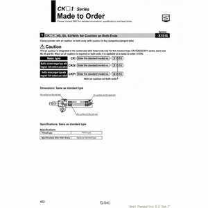 SMC Pneumatics Cilindro de abrazadera de - Product Image 1