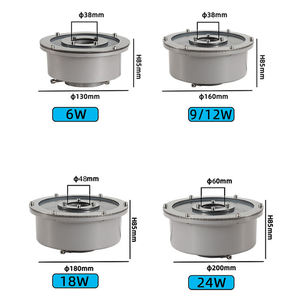 ไฟน้ำพุอลูมิเนียม <span class=keywords><strong>LED</strong></span> RGB IP68 12W 24V กันน้ำ สำหรับสระน้ำและไฟน้ำตก - Product Image 6