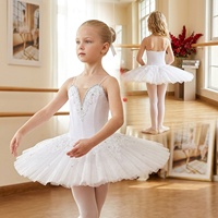 AL-T1560 Justaucorps blanc pour filles, tutu de ballet en dentelle et strass, tenue de danse classique pour concours de ballet, fabricant