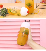 Dapat disesuaikan untuk botol minum plastik bening dengan tutup sekrup wadah kosong segel hewan peliharaan untuk berbagai minuman seperti jus Soda teh