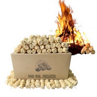 Vente en gros directe usine : Rouleaux de laine de bois naturelle pour allume-feu, bâtonnets de charbon de bois fabriqués à la machine pour barbecue, essentiels pour la cuisine extérieure