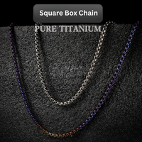 Chaîne à maillons en titane pur en forme de O 3mm 4mm, collier unisexe tendance pour soirée, bijoux de mode pour couples, Nirtoulbe, évaluation par une tierce partie