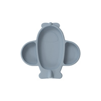 Assiette d'alimentation souple en silicone de qualité alimentaire pour tout-petits, avec ventouse, pour 6-12 mois, réutilisable, non toxique, compatible lave-vaisselle, vente en gros personnalisée
