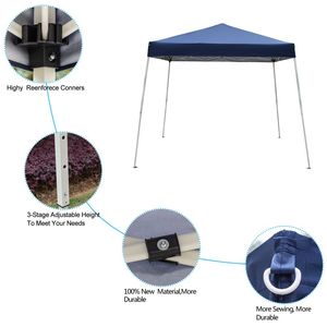 Portable Folding <b>Canopy</b> 8.2x8.2 Ft Waterproof <b>Outdoor</b> Gazebo For Beach Camping With Aluminum Frame - Product Image 3