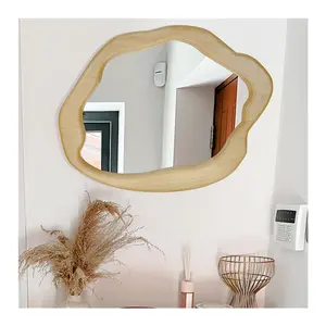 不规则天然橡木框架装饰墙镜