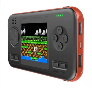 Console de jeu de poche batterie externe 2-en-1 écran couleur nostalgie Tetris avec banque d'alimentation Mini lecteur de jeu portable Portable