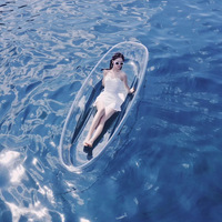 Bateau à Côtes en Aluminium Double Transparent en Alliage d'Aluminium pour 2 Personnes, Écologique, Idéal pour la Photographie de Mariage - Vente en Gros