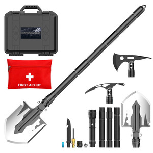Tactical Survival Shovel Axe Set Multitool <b>Camping</b> & <b>Hiking</b> Gear & Equipment - Product Image 2