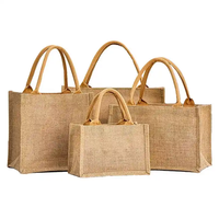 Sac fourre-tout en jute écologique imprimé logo personnalisé à prix abordables sac fourre-tout écologique pliable et imperméable à l'eau de poche Vente en gros