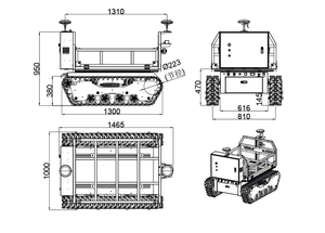 Plataforma Robótica de Transporte Multifuncional Todoterreno para Exteriores, Vehículo de Transporte con Orugas, Navegación RTK, Chasis Móvil <span class=keywords><strong>AGV</strong></span>, UGV - Product Image 5