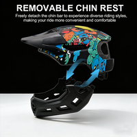 Casque de vélo intégral haut de gamme CE avec écran LED personnalisable, casque de cyclisme avec mentonnière amovible