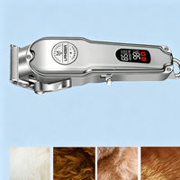 Tondeuse rechargeable pour animaux de compagnie avec écran numérique intelligent, moteur en cuivre haute puissance, adaptée aux poils épais et aux animaux sensibles.