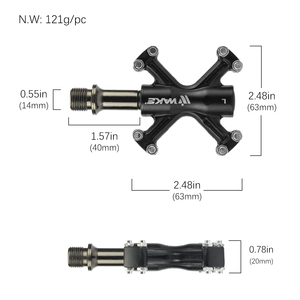 Pedal de bicicleta de carretera WAKE, Pedal plano de bicicleta MTB, <span class=keywords><strong>plataforma</strong></span> ligera de rodamiento sellado de 9/16 "para bicicletas de carretera - Product Image 4