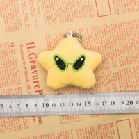 Porte-clés en peluche Alien, Chat, Astronaute, Ovni, Star, Vert, Breloque de sac, Animaux en peluche, Jouets en peluche