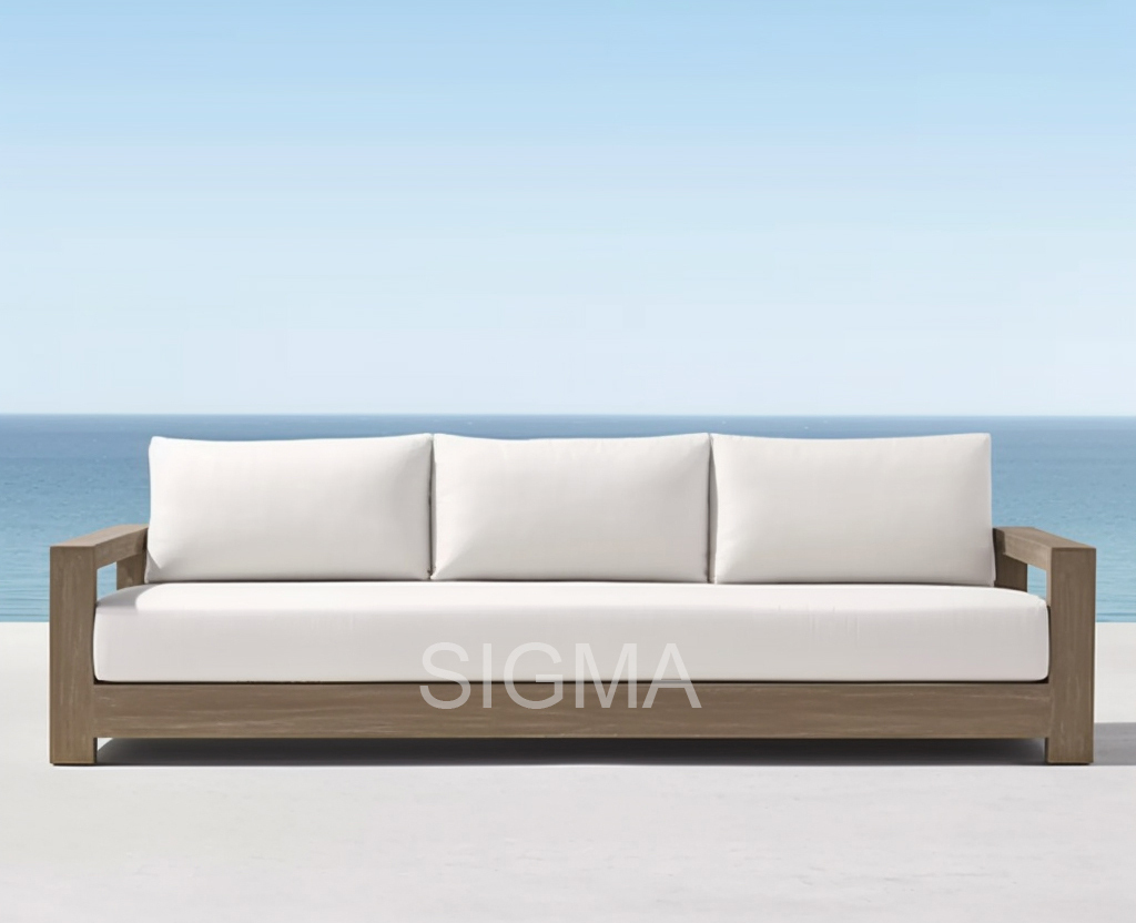 High Quality Garden Sofa Set Outdoor Solid Teak  Outdoor Furniture Sectional