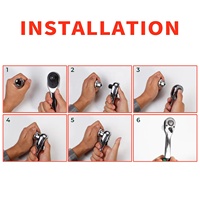 Ensemble d'outils de réparation automobile TGS de 46 pièces Outils à main ménagers Clé à cliquet Combinaison de tournevis à douille personnalisable OEM