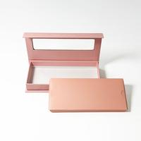 Boîte d'emballage personnalisée pour faux ongles avec couvercle magnétique, rose, avec fenêtre transparente