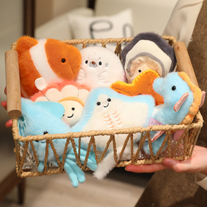 Aimants de réfrigérateur personnalisés super doux en peluche, adorables animaux marins, cadeaux, jouets en peluche - Product Image 5