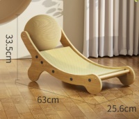 Chaise inclinable intégrée moderne et classique, écologique, avec boule à gratter pour chat, jouet en bois de sisal résistant à l'usure, griffoir et nid pour chat