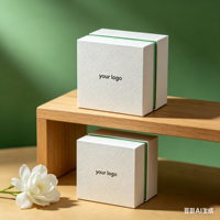 Petite Boîte Cadeau de Luxe Écologique, Emballage de Bougie de Noël de Haute Qualité, Portable et Recyclable, avec Gaufrage et Lamination Mate