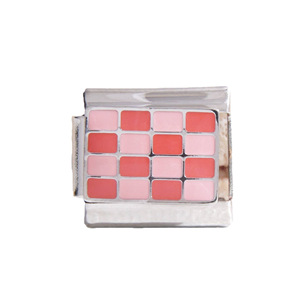 Pulsera Modular Italiana Serie Checkerboard, Desmontable, Combinable, Accesorios de Joyería DIY, Unisex, Regalo - Product Image 5