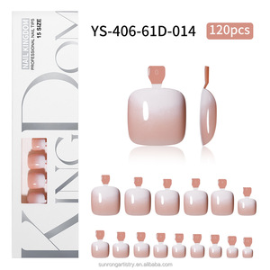 Magnifique design d'<span class=keywords><strong>ongles</strong></span> d'orteils, faux <span class=keywords><strong>ongles</strong></span> d'orteils carrés en acrylique, rose doux, couverture complète, <span class=keywords><strong>ongles</strong></span> d'orteils à presser - Product Image 4