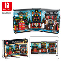Reobrix 66029 3086PCS Serie Arquitectónica Ninja Book Archive, Bloques de Construcción, Modelo de Juguete Educativo Técnico, Regalo para Festividades