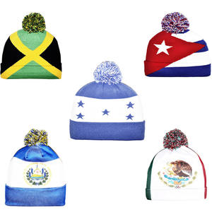 Sombrero de punto Jamaica Cuba México Bandera sombrero acrílico Cálido al aire libre Fan productos Bandera nacional gorro - Product Image 2