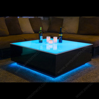 Table basse avec éclairage LED, table cube LED professionnelle, éclairage RGB de qualité commerciale, mobilier pour bar/boîte de nuit/KTV