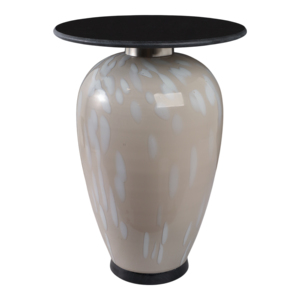 Tavolino d'Appoggio con Piano in Marmo, Tavolo Decorativo Lucido per Soggiorno, Camera da Letto, Arredamento Casa - Product Image 3