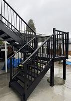 Escalier droit en acier galvanisé sur mesure, escalier robuste pour atelier d'usine, certifié CE