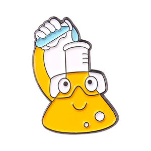 Pins en émail <span class=keywords><strong>souple</strong></span> en alliage écologique |   Broches de laboratoire chimique, tubes à essai et broches scientifiques sur les molécules - Product Image 2