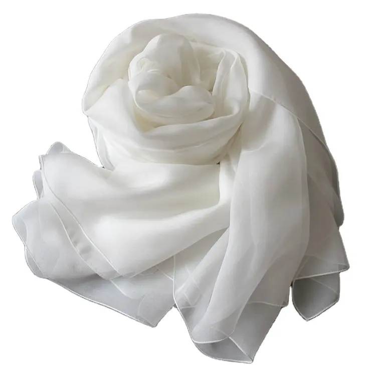 Reiner Seiden schal Plain White Silk Chiffon 100% Schal zum Malen von weißen Seiden schals zum Färben