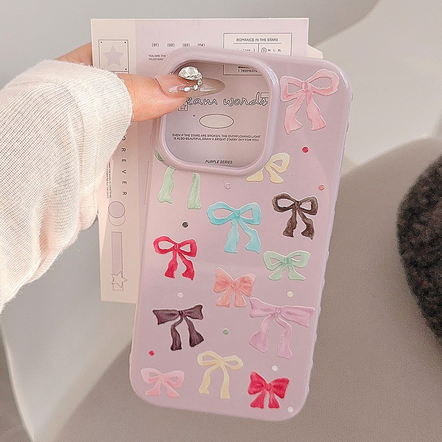 Blackberry Purple and Blue Colorful Oil Painting Knot