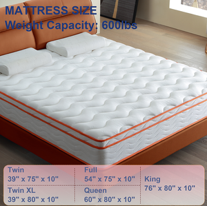 OE HOME Queen 25cm Thickness Hybrid <b>Mattress</b> Box Individual Pocket Coil Convertible Design Medium Firmness CertiPUR-US Certified - Product Image 5