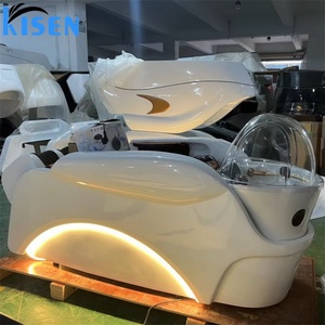 Fauteuil de massage et lit de lavage capillaire Kisen de luxe moderne pour salon de coiffure, avec circulation d'eau, vente en gros directe usine - Product Image 3
