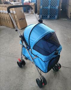 Carrito de Mascotas de Alta Calidad, Lujoso, Fácil de Montar, Plegable, Portátil, Transpirable y Cómodo, con Cuatro Ruedas - Product Image 4