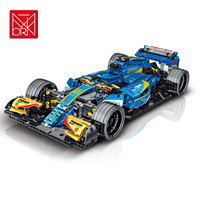 Kit de Bloques de Construcción XMORK MOC DIY C36 F1, Coche de Carreras, 1135 Piezas, Escala 1:10, Coche de Carreras de Simulación Azul, Ladrillos para Jugadores de MOC