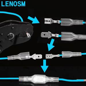 Bornes mâles isolées de type fourche 2,8/4,8/6,3 mm avec boîtier de connexion - Ensemble de bornes à languette en cuivre pur pressées à froid - Product Image 4