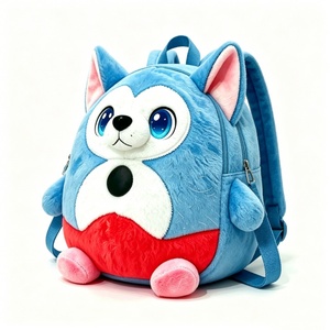 Mochila Escolar de Peluche Personalizada con Diseño de Husky Suave y Adorable, Regalo de Mochila de Peluche con Personaje de Husky, Mochila Escolar de Peluche de Husky para Preescolar - Product Image 5