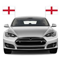 Drapeau de fenêtre de voiture promotionnel personnalisé en polyester, taille sur mesure, Angleterre 12 x 18, avec tige en plastique