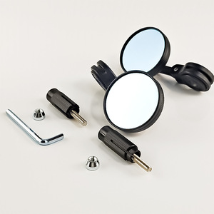 Espejo Retrovisor para Motocicleta Qiangye, Espejo Universal para Manillar CNC, Cristal Azul Reflectante, Protección de Seguridad - Product Image 1