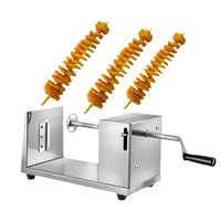 Machine à frire en spirale de type manuel pour chips de pommes de terre chips Twister Slicer Cutter pour usage domestique Coupeur de pommes de terre