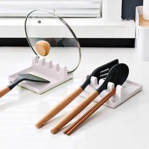 Single-Tier Multi-Functional Waterproof Modern <b>Plastic</b> <b>Kitchen</b> Storage Rack PP Material Injection Scoop Pad Holder Spoon Shelf - Product Image 1