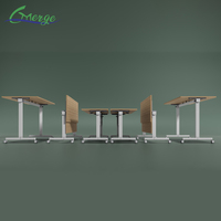 Table de réunion et de formation pliable moderne avec roulettes verrouillables et plateau rabattable pour bureau, école et formation