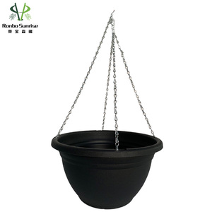 Ronbo Sunrise Hot Sell 14 Inch <strong>Indoor</strong> Decoration Outdoor Garden Round Wholesale Plastic <strong>Hanging</strong> <strong>Baskets</strong> - Product Image 5