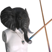 Éléphant en latex réaliste pour fête costumée, masque intégral pour carnaval, directement de l'usine Lelyi.