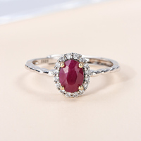 Collection de bagues en rubis naturel de qualité supérieure - Bagues en pierres précieuses rubis rouge ovale de qualité supérieure, rhodiées, certifiées CMA pour les fournisseurs de bijoux, personnalisables