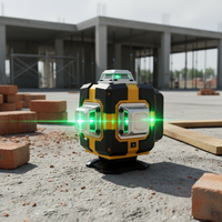 Niveau laser industriel 4D à 16 lignes, faisceau vert, horizontal et vertical, auto-nivelant, alignement des lignes croisées, télécommande